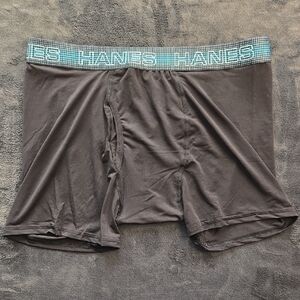 Hanes Black Boxer Briefs Stretchy Cotton Blend